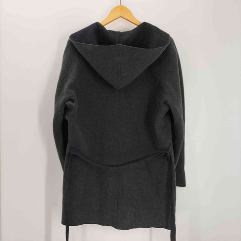 ギャップ Gap 00S ウール ナイロン ミックスファブリック ウエストベルト フーデッド ガウンコート メンズ import:L