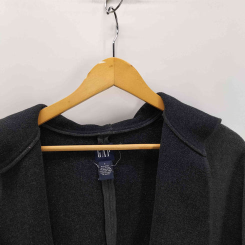 ギャップ Gap 00S ウール ナイロン ミックスファブリック ウエストベルト フーデッド ガウンコート メンズ import:L