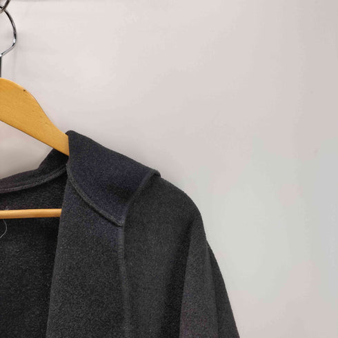 ギャップ Gap 00S ウール ナイロン ミックスファブリック ウエストベルト フーデッド ガウンコート メンズ import:L