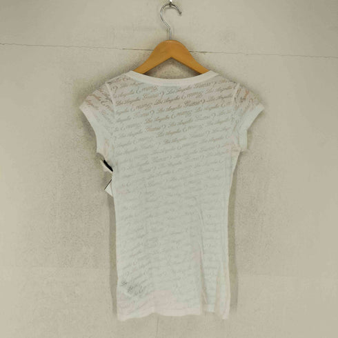 ゲス GUESS Y2K ラインストーン VネックTシャツ ピチT レディース JPN:XS