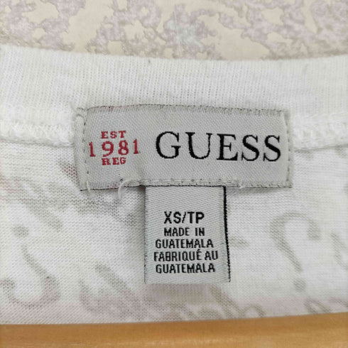 ゲス GUESS Y2K ラインストーン VネックTシャツ ピチT レディース JPN:XS