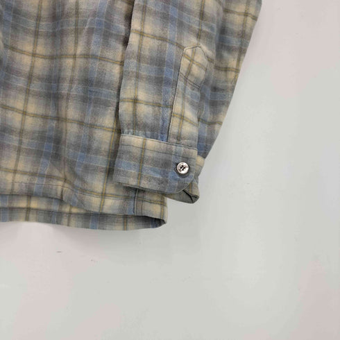 ペンドルトン PENDLETON 70-80S USA製 PURE VIRGIN WOOL バージンウール 開襟オープンカラー チェック ボード シャツ メンズ import:M
