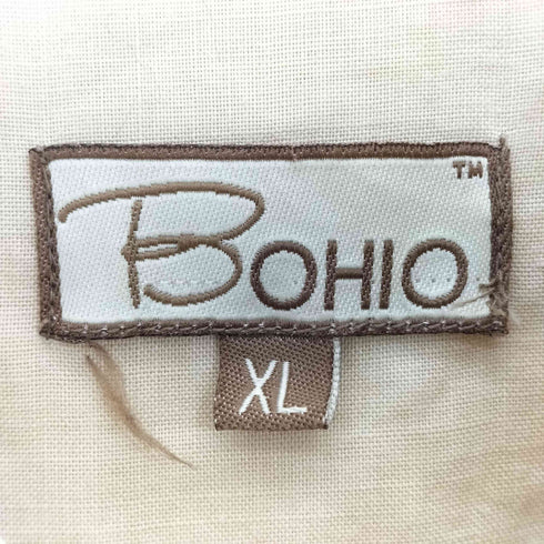 BOHIO 90-00s リネン100 キューバシャツ メンズ import:XL