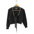 ザラ ZARA パールビーズ付 リボンカーディガン レディース import:S