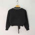 ザラ ZARA パールビーズ付 リボンカーディガン レディース import:S