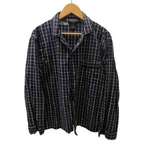 ピエールカルダン pierre cardin 開襟オープンカラー 4B チェック パジャマ シャツ メンズ import:L