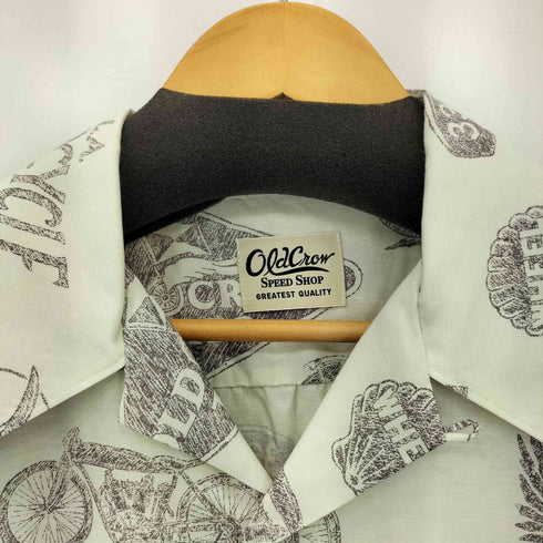 オールドクロウ OLD CROW L.A. MOTORCYCLE GARAGE L/S SHIRTS モーターサイクル ガレージ オープンカラー シャツ メンズ JPN:XL