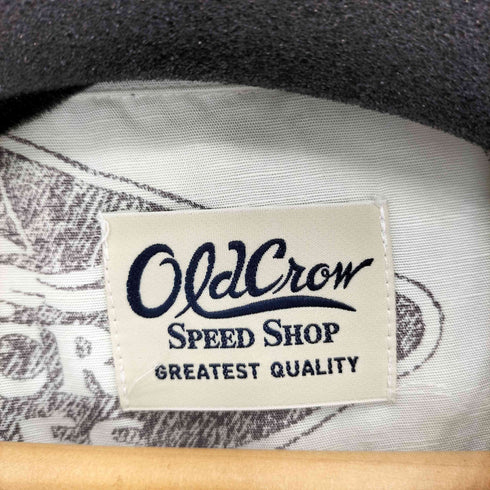 オールドクロウ OLD CROW L.A. MOTORCYCLE GARAGE L/S SHIRTS モーターサイクル ガレージ オープンカラー シャツ メンズ JPN:XL