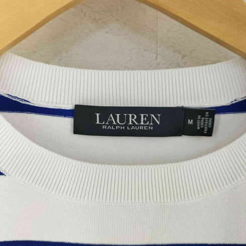 ローレンラルフローレン LAUREN RALPH LAUREN レーヨン混S/Sボーダーニット レディース JPN:M