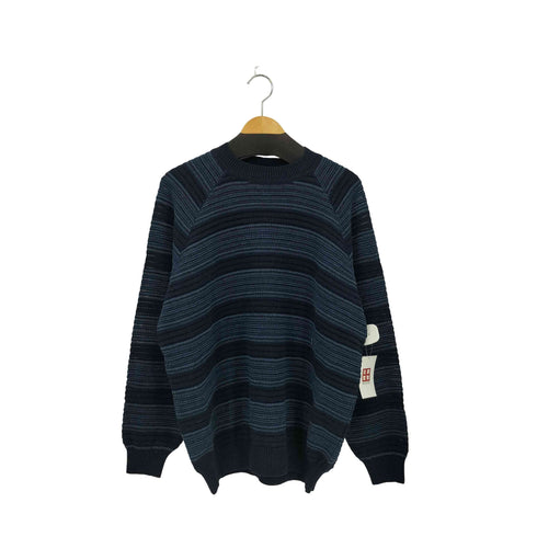バイグラッドハンド BY GLADHAND 25SS VOYAGE L/S RAGLAN SWEATER ヴォヤージュ モックネック ラグランスリーブ リネン ボーダーニット セーター メンズ JPN:M