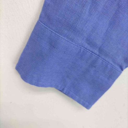 ラルフローレン RALPH LAUREN ポニー刺繍 リネンコットン ボタンダウンシャツ レディース L 14-16