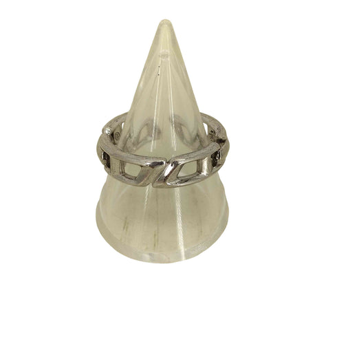 ディーゼル DIESEL D Logo Sterling Silver Band Ring メンズ 18号