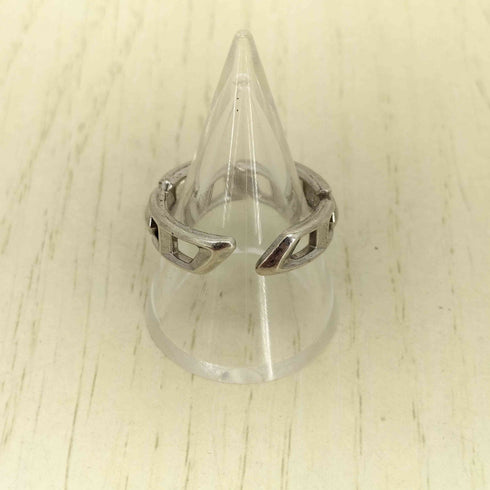 ディーゼル DIESEL D Logo Sterling Silver Band Ring メンズ 18号