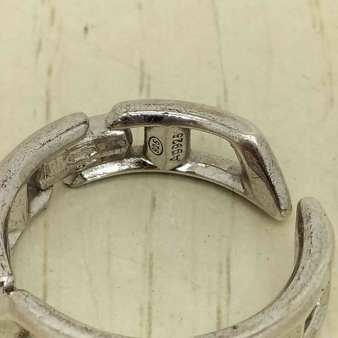 ディーゼル DIESEL D Logo Sterling Silver Band Ring メンズ 18号