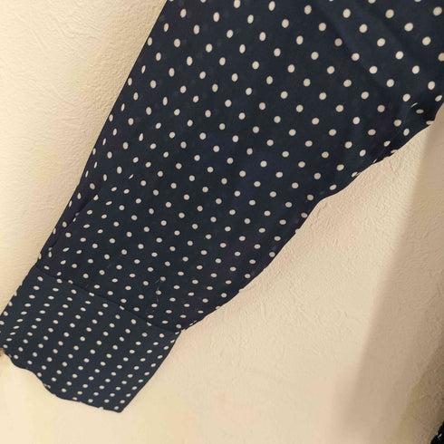 ポロラルフローレン POLO RALPH LAUREN ドット柄 レーヨン バンドカラーブラウス レディース JPN:M
