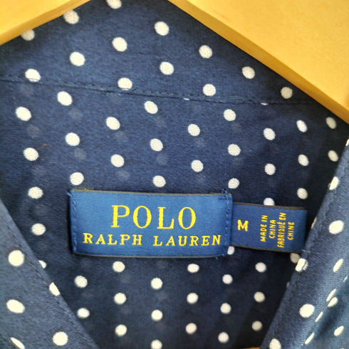 ポロラルフローレン POLO RALPH LAUREN ドット柄 レーヨン バンドカラーブラウス レディース JPN:M