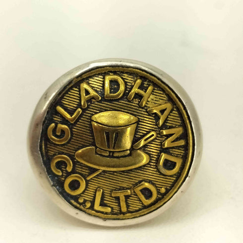グラッドハンド GLADHAND BUTTON RING HAT STERLING刻印 ボタン ハット シグネットリング メンズ 13号
