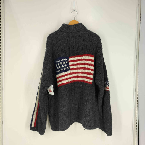 TEJIDOS KIKINPAQ HAND MADE IN OTAVALO EQUADOR 星条旗 ハイネック ニット メンズ