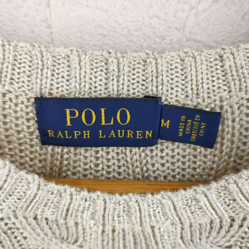 ポロラルフローレン POLO RALPH LAUREN レーヨン混ケーブルニットセーター レディース JPN:M