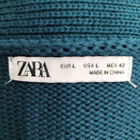 ザラ ZARA TEXTURED CARDIGAN メンズ import:L