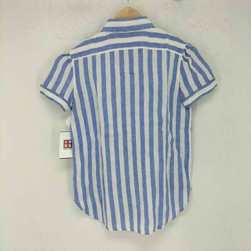 ポロラルフローレン POLO RALPH LAUREN ポニーなし リネン100% S/Sストライプシャツ レディース US:4