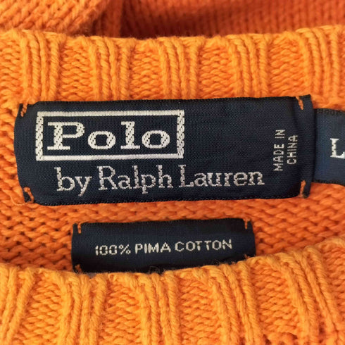ポロバイラルフローレン Polo by RALPH LAUREN PIMA COTTON スモールポニー刺繍 クルーネックニット メンズ JPN:L