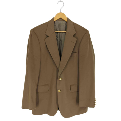 アクアスキュータム AQUASCUTUM cashmere カシミヤ100% クラウンボタン 2Bテーラードジャケット メンズ 40R