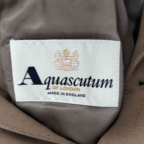 アクアスキュータム AQUASCUTUM cashmere カシミヤ100% クラウンボタン 2Bテーラードジャケット メンズ 40R