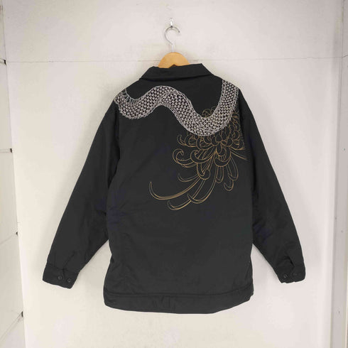 カラクリダマシイ 絡繰魂 龍 ドラゴン 刺繍 ジップアップブルゾン メンズ 3L