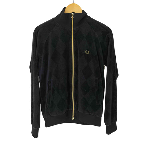 フレッドペリー FRED PERRY アーガイル ベロア トラックジャケット ダブルジップ メンズ import:M
