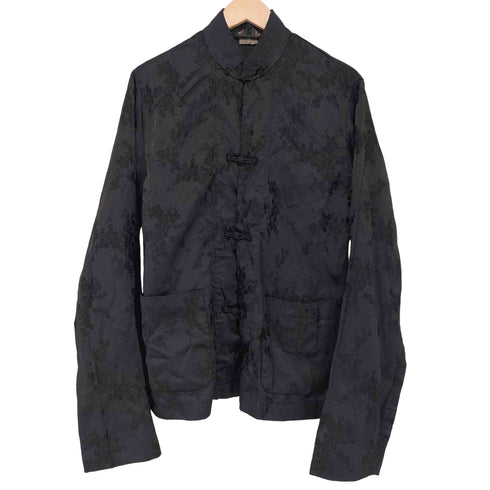 ブラックコムデギャルソン BLACK COMME des GARCONS ad2015 製品染め 刺繍 チャイナジャケット メンズ JPN:L