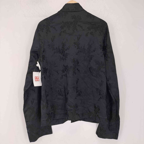 ブラックコムデギャルソン BLACK COMME des GARCONS ad2015 製品染め 刺繍 チャイナジャケット メンズ JPN:L