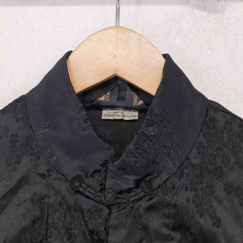ブラックコムデギャルソン BLACK COMME des GARCONS ad2015 製品染め 刺繍 チャイナジャケット メンズ JPN:L