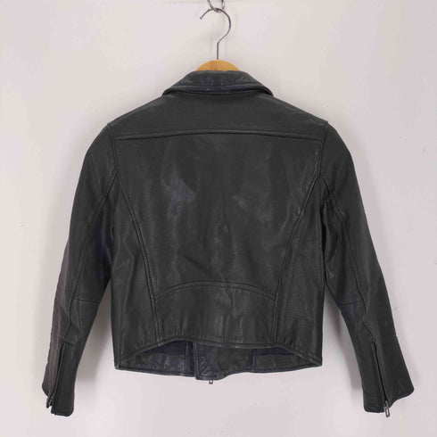 DOMENICO SAVIO GOAT LEATHER ライダースジャケット レディース JPN:36