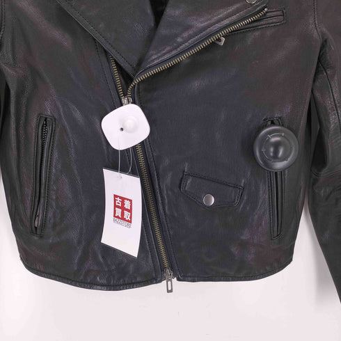 DOMENICO SAVIO GOAT LEATHER ライダースジャケット レディース JPN:36
