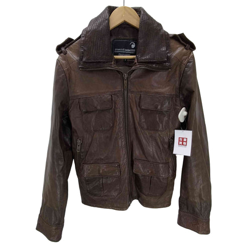 goosecraft 山羊革 ゴートレザー スタンドネック レザー ジャケット メンズ JPN:S