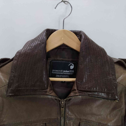 goosecraft 山羊革 ゴートレザー スタンドネック レザー ジャケット メンズ JPN:S