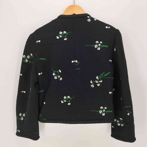 ザラ ZARA エンブロイダリー テクスチャー ジャケット レディース import:M