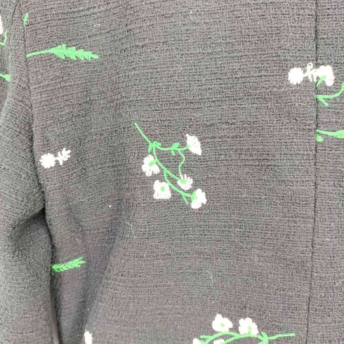 ザラ ZARA エンブロイダリー テクスチャー ジャケット レディース import:M