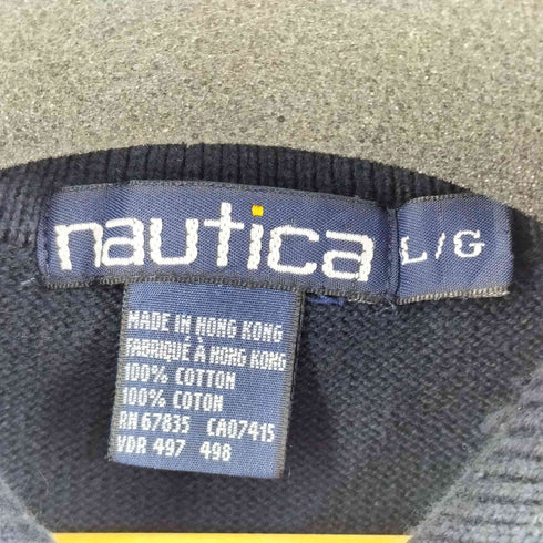 ノーティカ NAUTICA アーガイルハーフボタン二ットポロ メンズ import:L