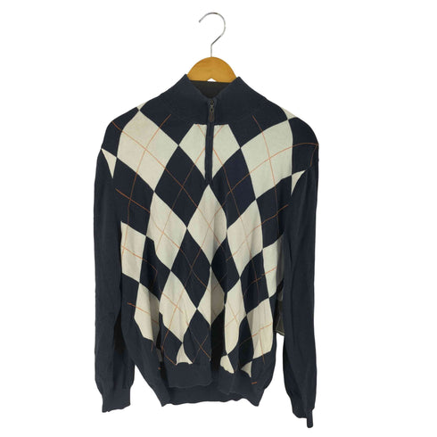 ブルックスブラザーズ 346 BROOKS BROTHERS アーガイルハーフジップニット メンズ import:XL