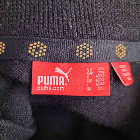 プーマ PUMA ロゴ刺繍 ダブルジップ ドライバーズニット メンズ import:XXL