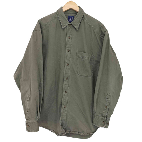 ギャップ Gap 90s OLD コットン パッチポケット ボタンダウンシャツ メンズ import:L