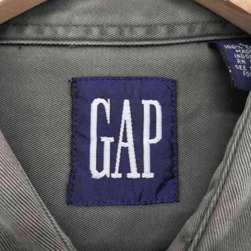 ギャップ Gap 90s OLD コットン パッチポケット ボタンダウンシャツ メンズ import:L