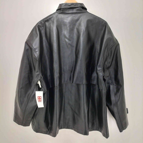 ミッシェルクランオム MICHEL KLEIN HOMME フェイクレザー 比翼ブルゾン メンズ JPN:46