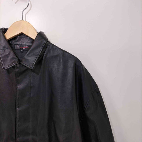 ミッシェルクランオム MICHEL KLEIN HOMME フェイクレザー 比翼ブルゾン メンズ JPN:46