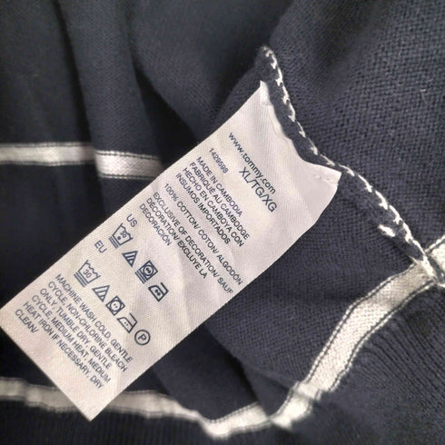 トミーヒルフィガー TOMMY HILFIGER クルーネックボーダーニット メンズ