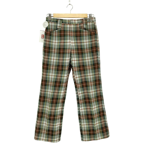 haggar 70S ロケットTALON マルチカラーチェック柄スラックスパンツ メンズ