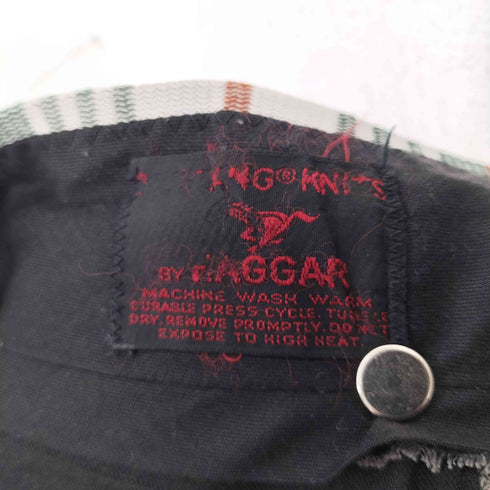 haggar 70S ロケットTALON マルチカラーチェック柄スラックスパンツ メンズ