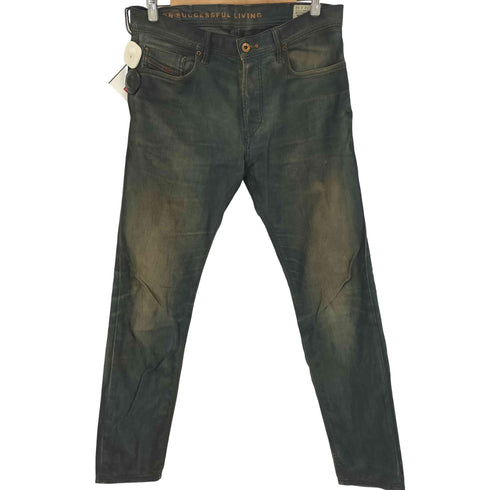 ディーゼル DIESEL SLIM-CARROT TEPPHAR ポリ混 ストレッチ ダスト コーティング加工 ボタンフライ スキニーデニム メンズ W32 L32